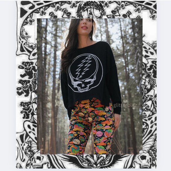 PEOPLE OF LEISURE Grateful Dead Stealie Oversized Pullover Sweatshirt - Picture 11 of 12